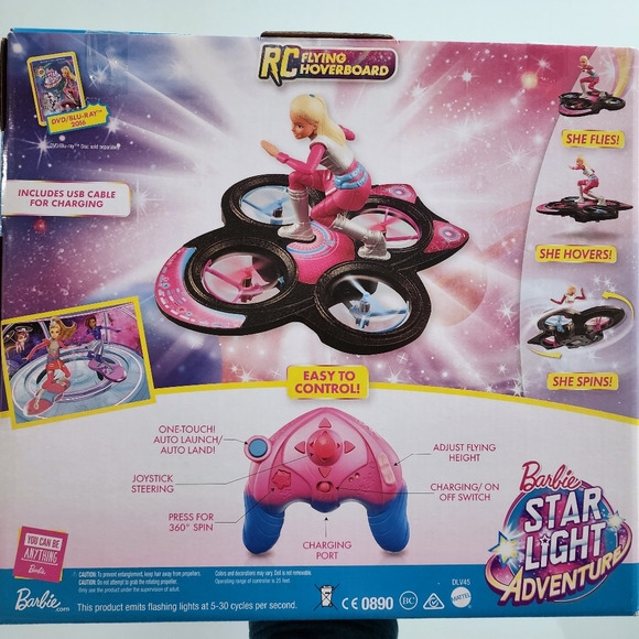 SHE REALLY FLIES! Barbie Star Light Adventure RC Flying Board Mattel, RARE - Picture 5 of 9